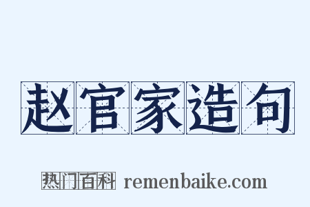 赵官家造句是什么意思的图片